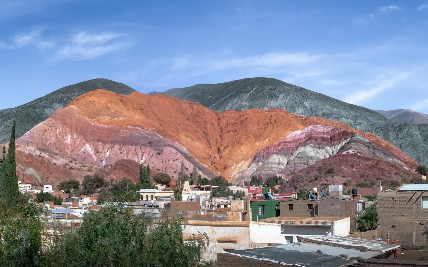 The Hill of Seven Colours above the village of Purmamarca, Jujuy, Argentina